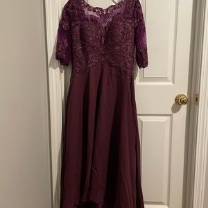 NWOT Women’s Boat Neck Half Sleeve Lace-Up Formal Dress NEVER WORN